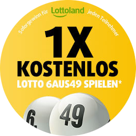 Ihr Sofortgewinn: Gratistipp Lotto 6 aus 49 auf Lottoland.de. Gilt nur für Lottoland Neukunden